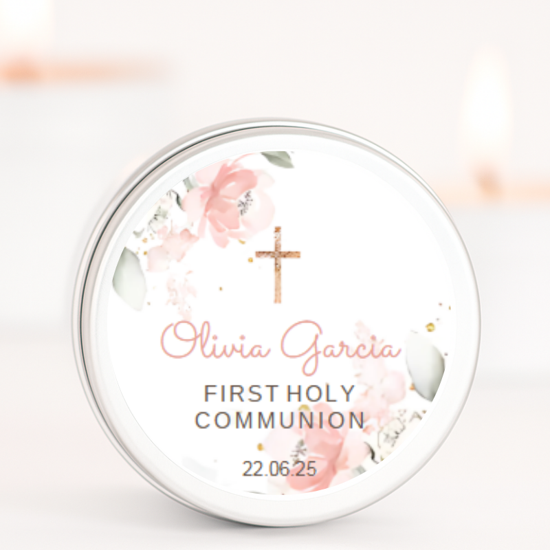 first holy communion candle favours