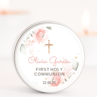 first holy communion candle favours