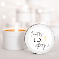 gold I can't say I do without you bridesmaid gift