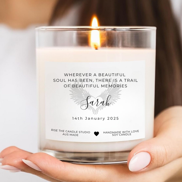 Memorial Candle
"Wherever a beautiful soul has been, there is a trail of beautiful memories"
