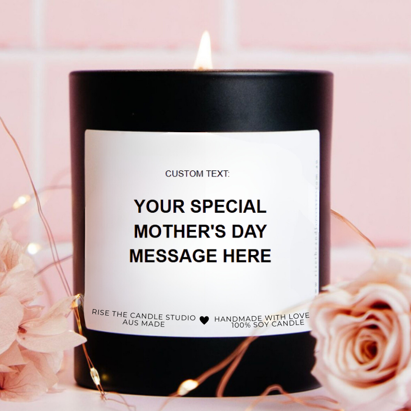 your special mothers day text candle