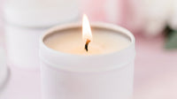 Pink and gold baptism Personalised Scented Candle Favour