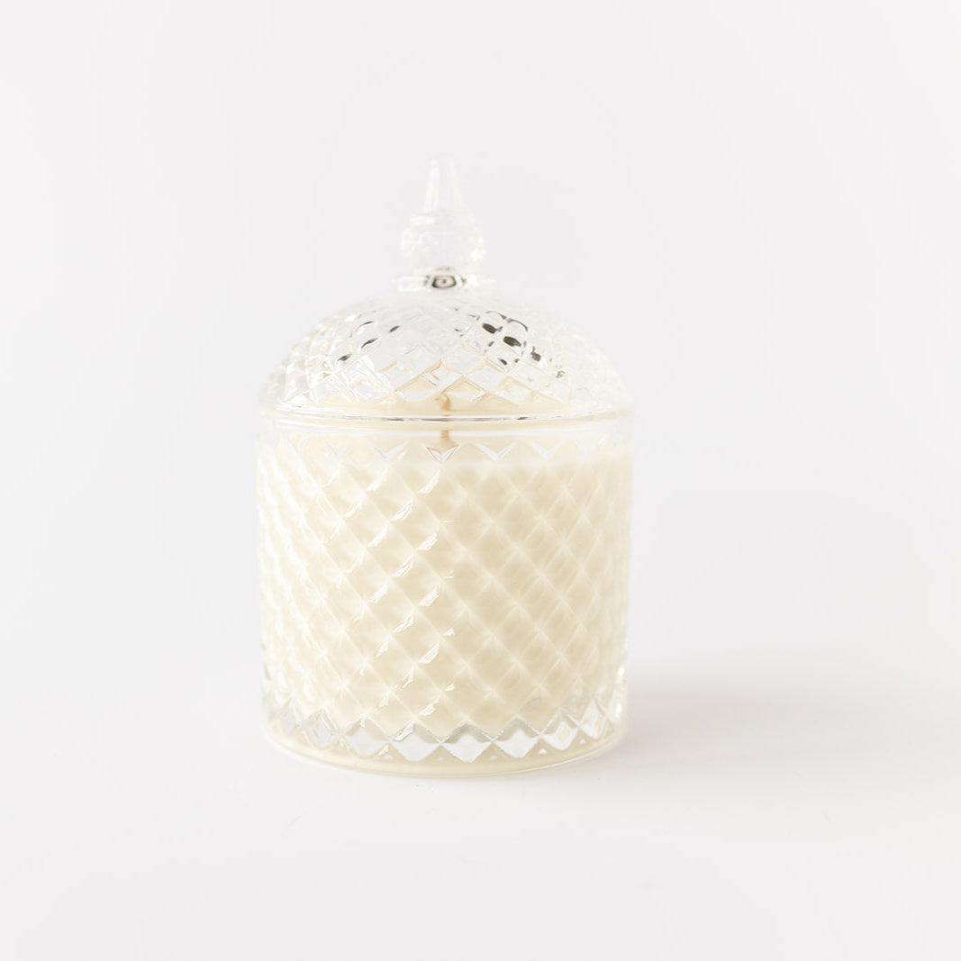 Pink champagne and exotic fruits Crystal Luxury Candle