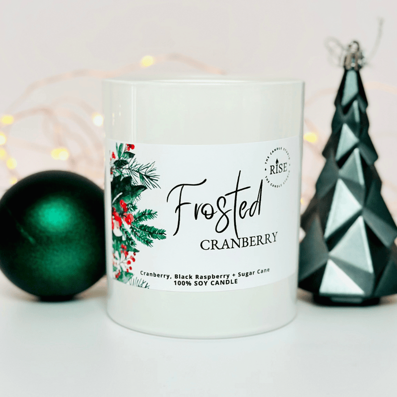 frosted Cranberry Large Candle