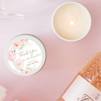 Baby Shower Pink Balloon Scented Candle Favour | Personalisation | 10-12 hours burn time | Soy Wax Candle RISE The Candle Studio