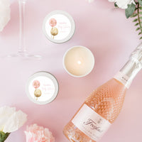 Baby Shower Pink Balloons Candle Favours | Personalisation | 10-12 hours burn time | Soy Wax Candle RISE The Candle Studio