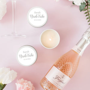 Bride Tribe Candle Favours | Personalisation | 10-12 hours burn time | Soy Wax Candle RISE The Candle Studio