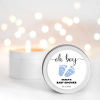Copy of Blue Rainbow & Stars Baby Shower Candle Favour for boys Candle RISE The Candle Studio