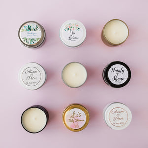 Custom Design Candle Favours Candle RISE The Candle Studio