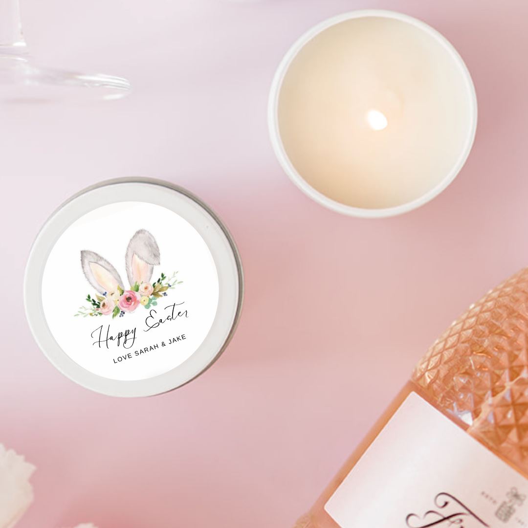 Easter Bunny Candles | Personalised | 10-12 hours burn time | Soy Wax Candle RISE The Candle Studio