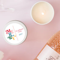 Merry Christmas Personalised Candle Small Travel tin Candle RISE The Candle Studio