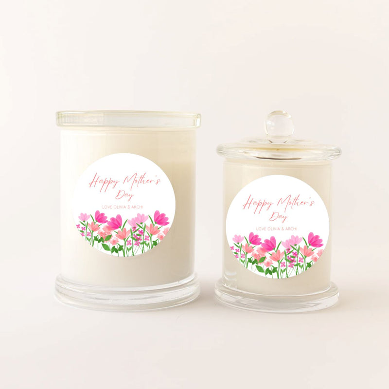 Mother's Day Personalised Candle White Opaque Glassware Candle RISE The Candle Studio 