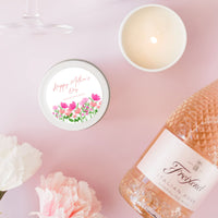Mother's Day Pink Flowers Personalised Candle RISE The Candle Studio
