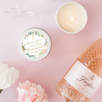 Peach First Holy Communion Scented Candle Favour for girls | Personalised | 10-12 hours burn time | Soy Wax Candle RISE The Candle Studio