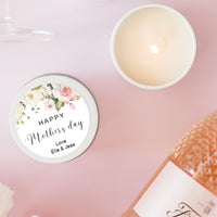 Pink Flowers Mother's Day Candle Gift | Personalised | 10-12 hours burn time | Soy Wax Candle RISE The Candle Studio