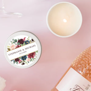 Wedding Bouquet Candle Favours | Personalisation | 10-12 hours burn time | Soy Wax Candle RISE The Candle Studio