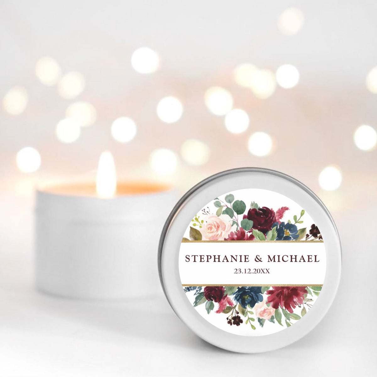 Wedding Bouquet Candle Favours | Personalisation | 10-12 hours burn time | Soy Wax Candle RISE The Candle Studio