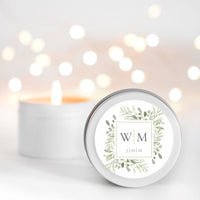 Wedding Candle Favour Geo Initial | Personalised | 10-12 hours burn time | Soy Wax Candle RISE The Candle Studio 