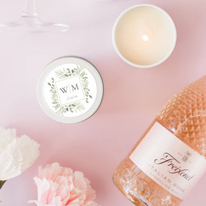 Wedding Candle Favour Geo Initial | Personalised | 10-12 hours burn time | Soy Wax Candle RISE The Candle Studio