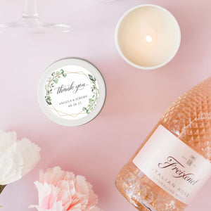 Wedding Candle Favour Geo | Personalised | 10-12 hours burn time | Soy Wax Candle RISE The Candle Studio