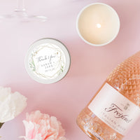 Wedding Candle Favour Gold | Personalised | 10-12 hours burn time | Soy Wax Candle RISE The Candle Studio