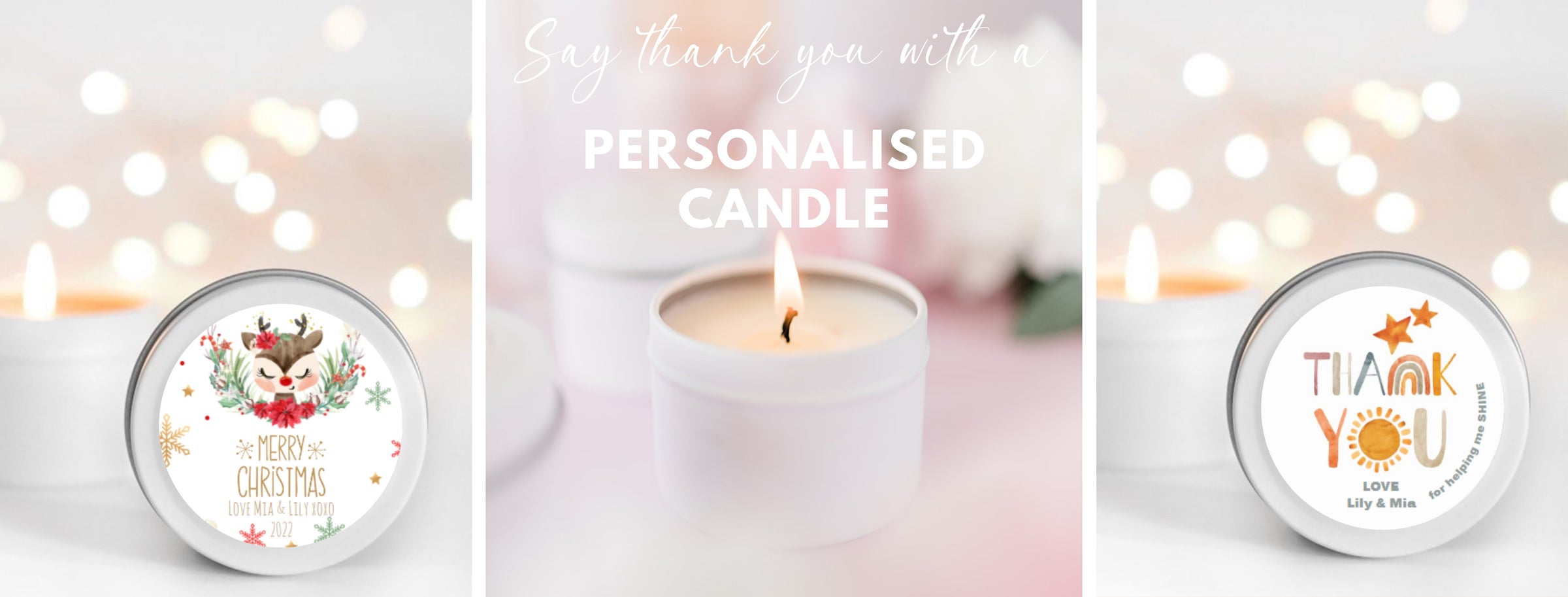 Christmas Gifts - Personalised Candle