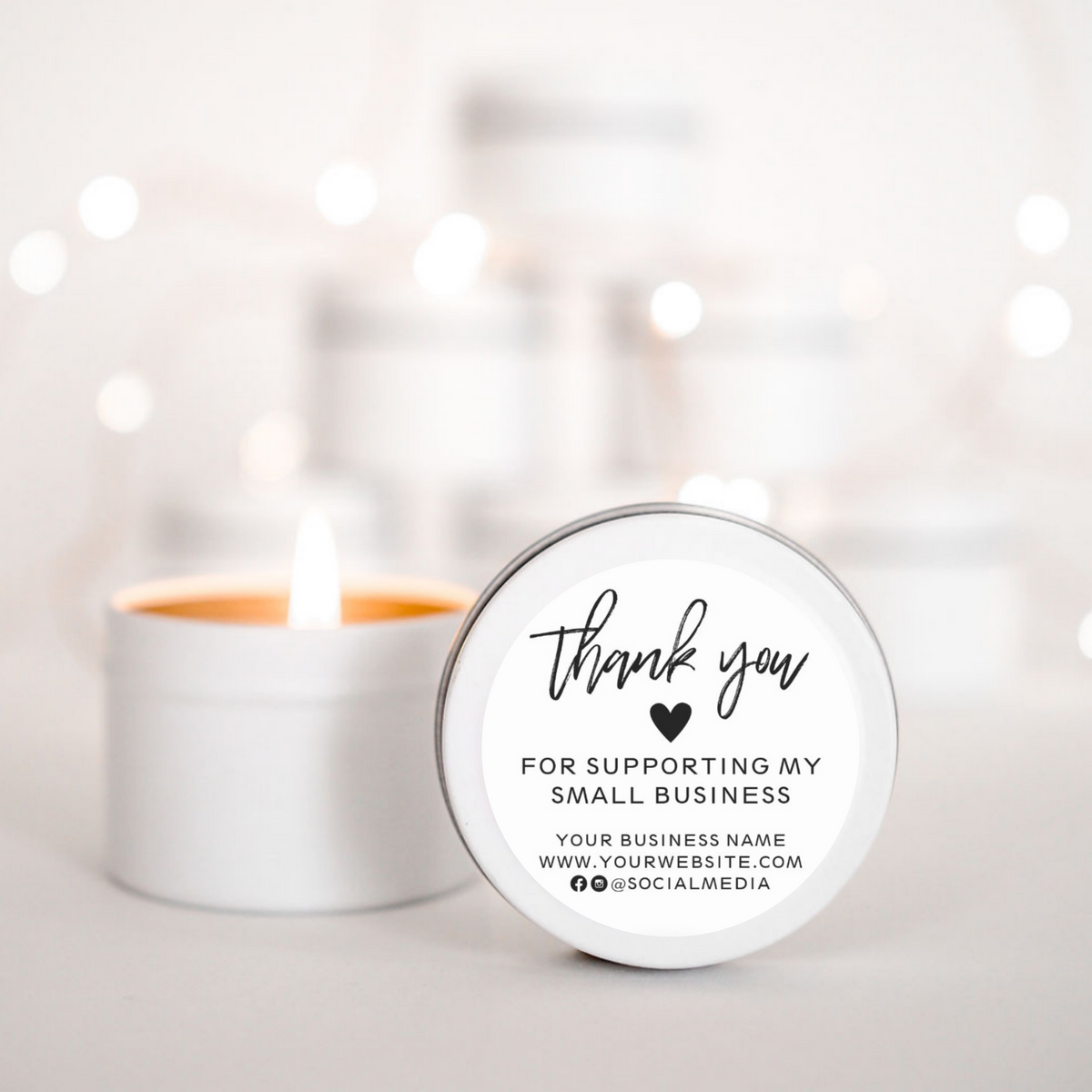 Corporate Thank you candles | Business Branding with Personalise Message