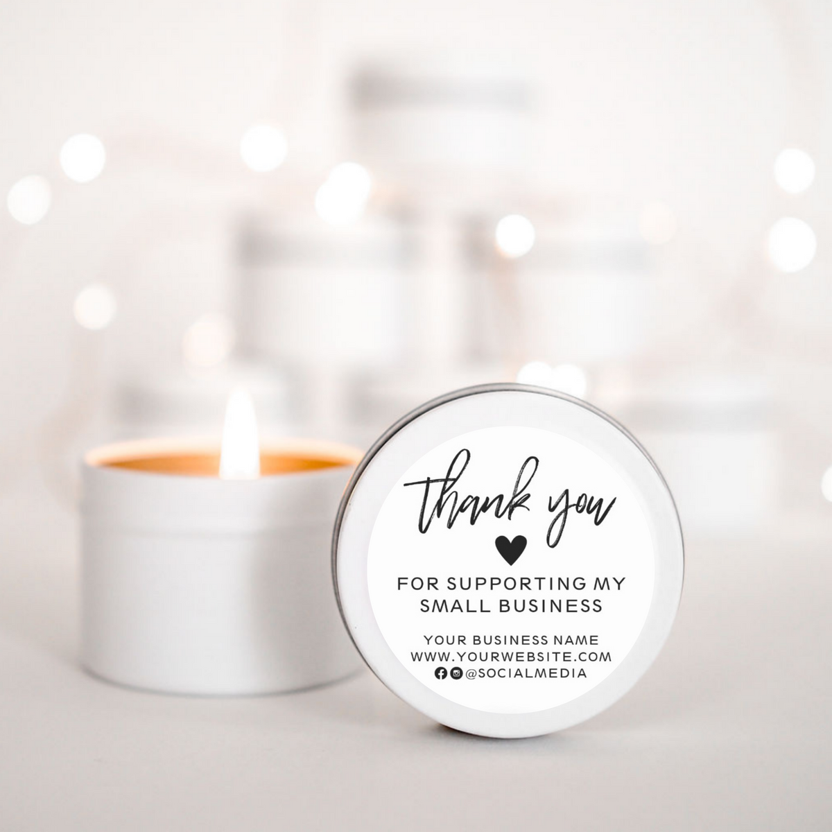 Design your own candle labels | Business Branding with Personalise Message