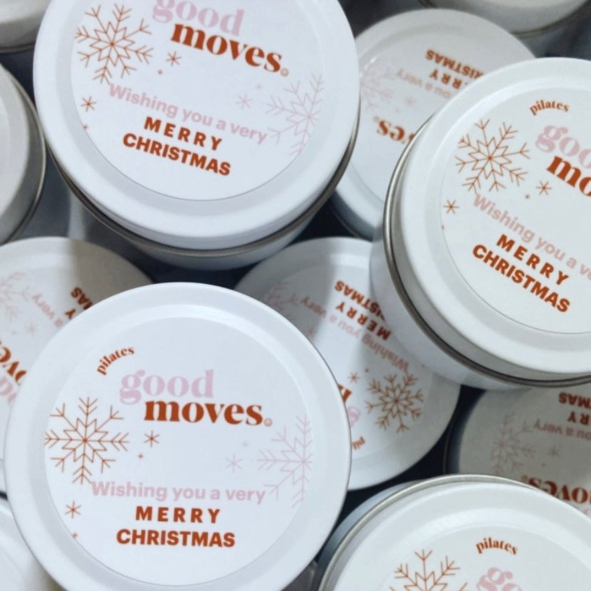 White Christmas Branded Candle | Corporate Thank you candles | Business Branding with Personalise Message