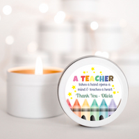 Teacher appreciation personalised Candle