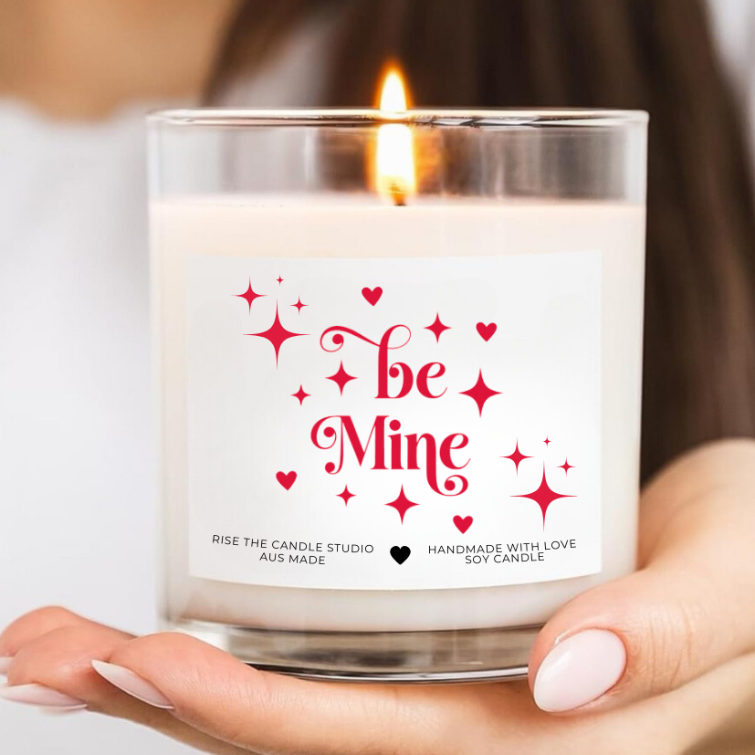 be mine valentines day candle