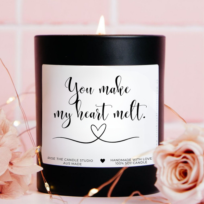 you make my heart melt candle