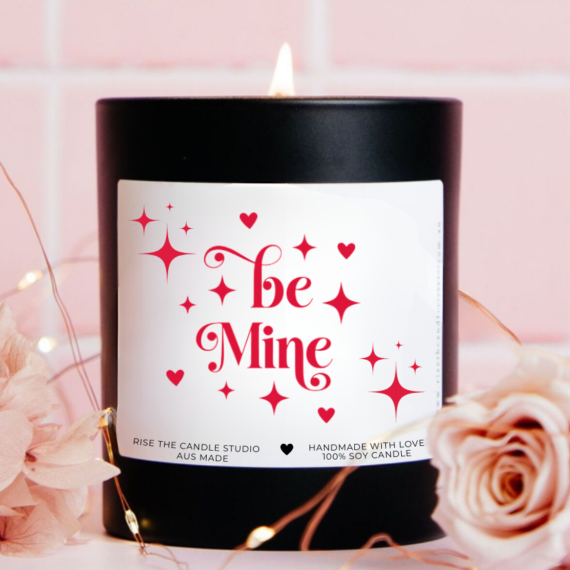 be mine valentines day candle