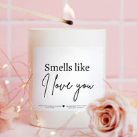 Smells like I love you Valentine's Day Candle