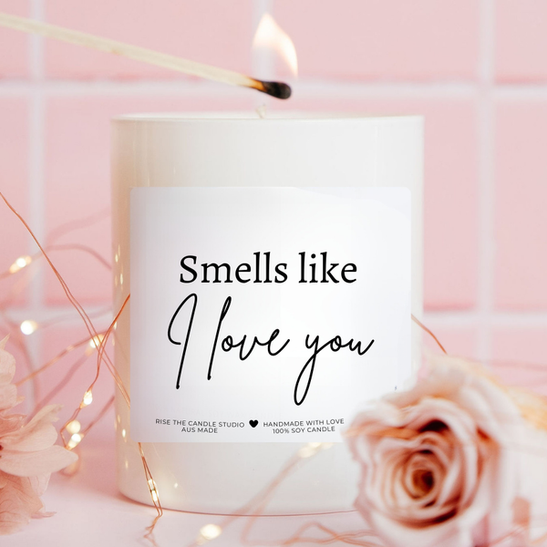 Smells like I love you Valentine's Day Candle