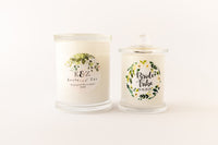 Blue Clouds & Stars Baby Shower Candle for baby boys Candle RISE The Candle Studio 