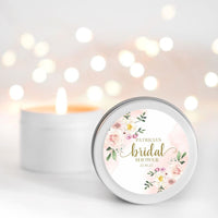 Blush Pink Bridal Shower Candle Favours | Personalisation | 10-12 hours burn time | Soy Wax Candle RISE The Candle Studio 