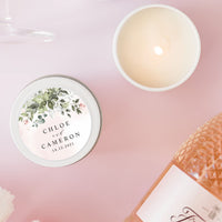 Blush Pink Thank you Candle Favours | Personalisation | 10-12 hours burn time | Soy Wax Candle RISE The Candle Studio 