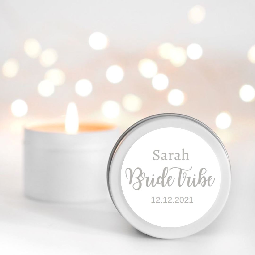 Bride Tribe Candle Favours | Personalisation | 10-12 hours burn time | Soy Wax Candle RISE The Candle Studio 