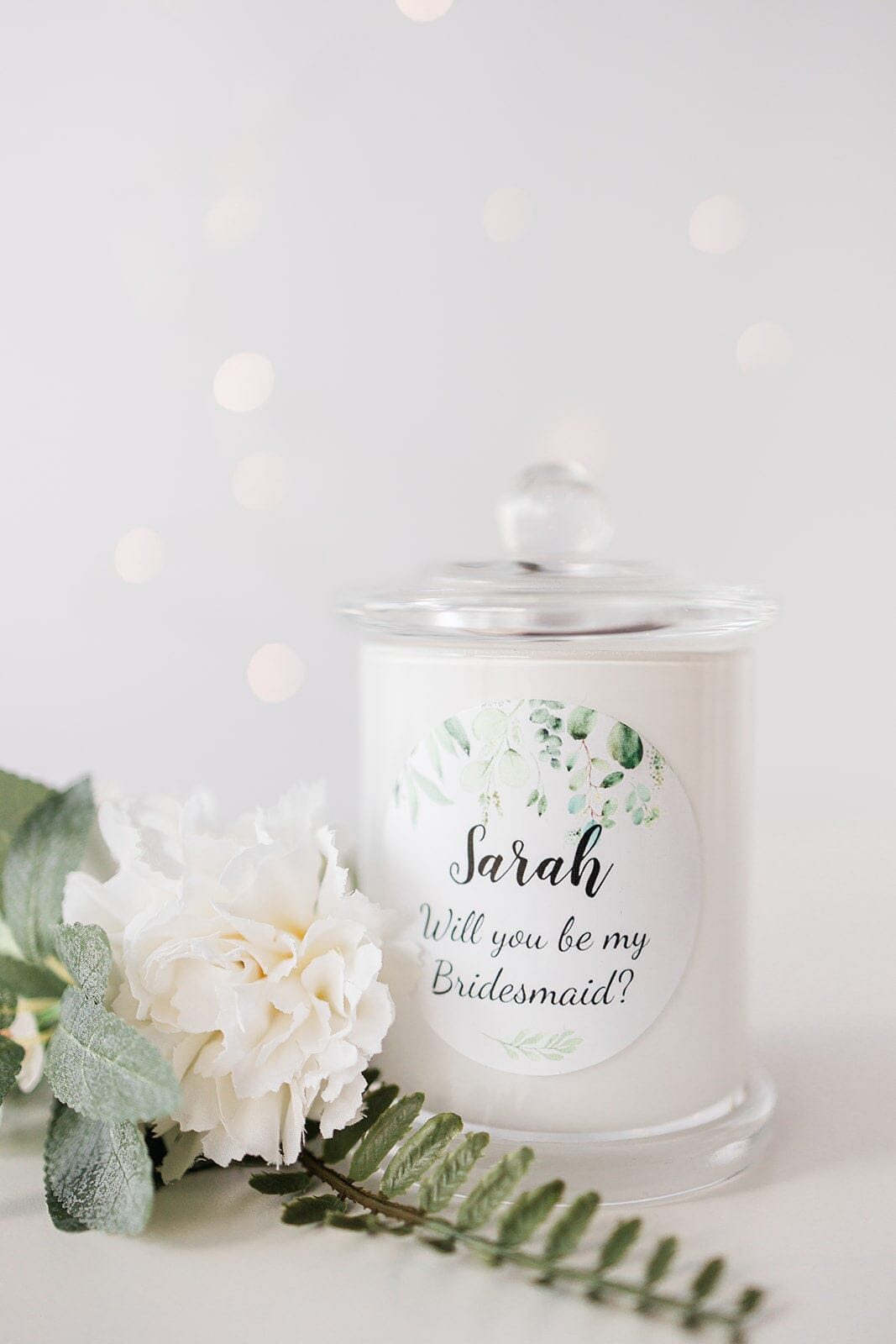Bride Tribe Personalised Candle | Medium White Glassware | Custom design labels available Candle RISE The Candle Studio 
